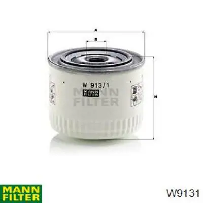 Filtro de óleo Mann-Filter W9131 preço, a partir de 9,44 USD