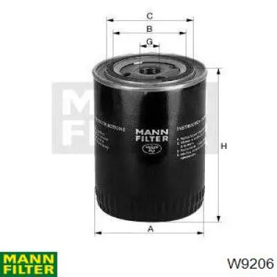 Compre W9206 Mann-Filter Filtro de óleo