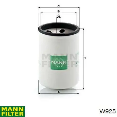 Filtro de óleo Mann-Filter W925 preço, a partir de 23,18 USD