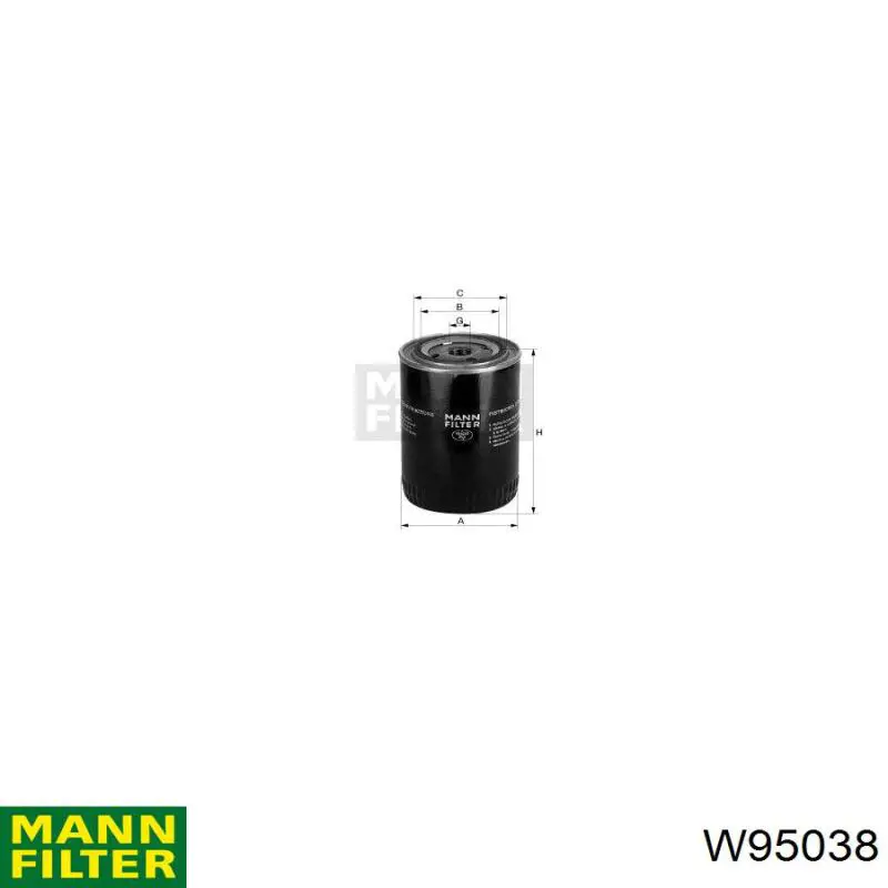 Filtro de óleo Mann-Filter W95038 preço, a partir de 16,85 USD