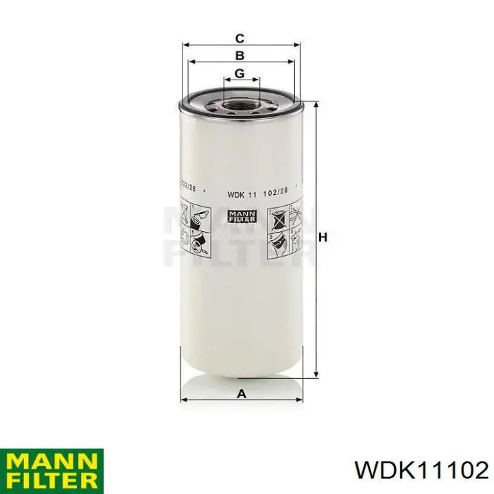 Compre WDK11102 Mann-Filter Filtro de combustível