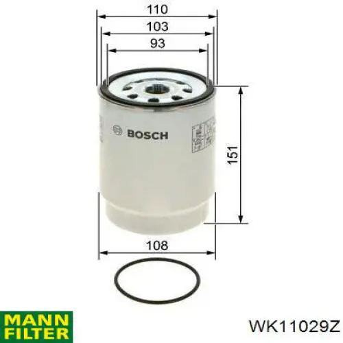 WK11029Z Mann-Filter Filtro de combustível