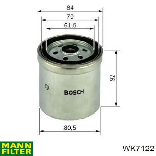 Filtro de combustível Mann-Filter WK7122 preço, a partir de 4,96 USD