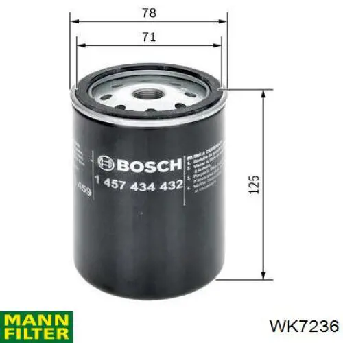 Filtro de combustível Mann-Filter WK7236 preço, a partir de 5,70 USD