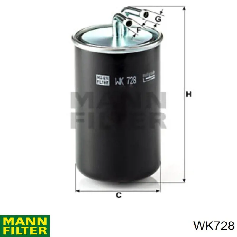 Filtro de combustível Mann-Filter WK728 preço, a partir de 23,51 USD