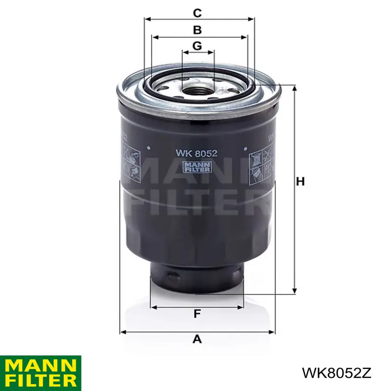 Filtro de combustível Mann-Filter WK8052Z