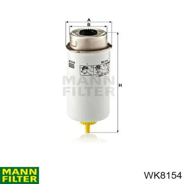 Filtro de combustível Mann-Filter WK8154 preço, a partir de 18,66 USD