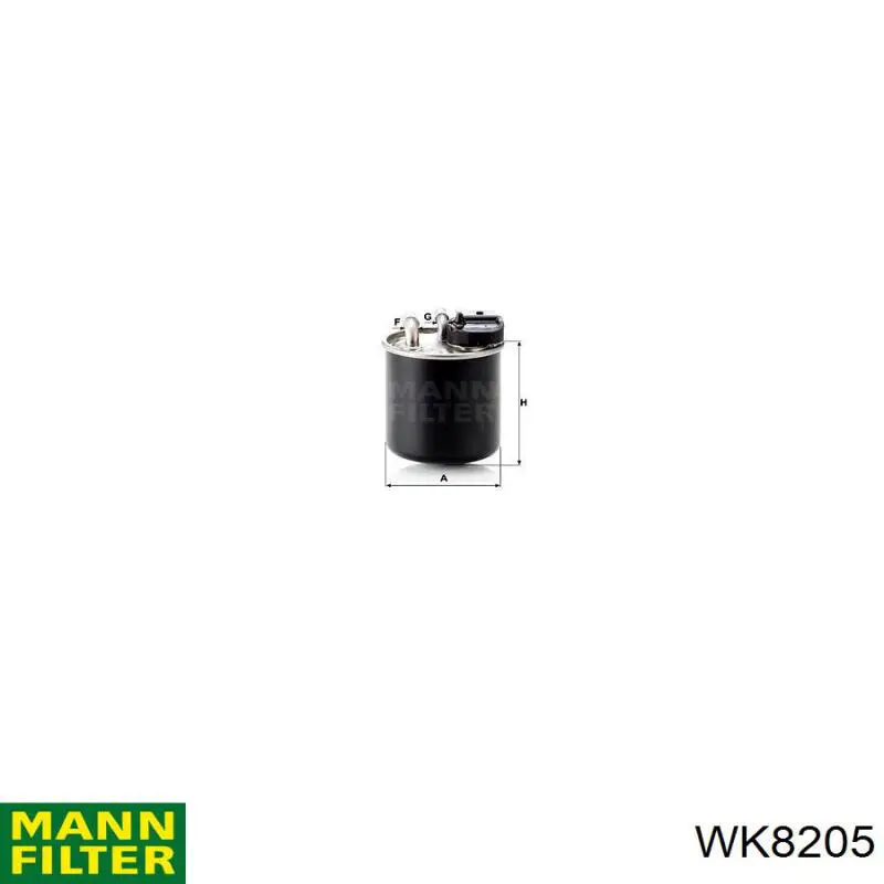 Filtro de combustível Mann-Filter WK8205 preço, a partir de 23,13 USD