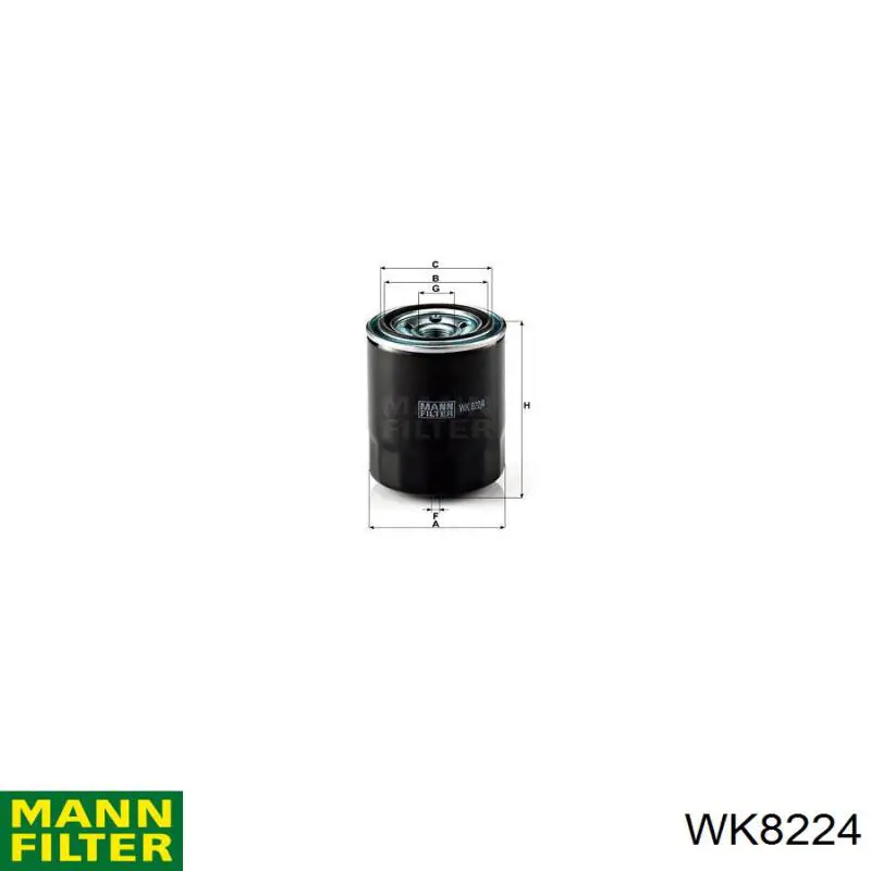 Filtro de combustível Mann-Filter WK8224 preço, a partir de 15,89 USD