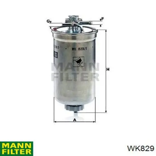 Filtro de combustível Mann-Filter WK829 preço, a partir de 26,60 USD