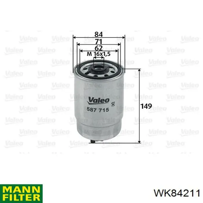 Filtro de combustível Mann-Filter WK84211 preço, a partir de 13,56 USD