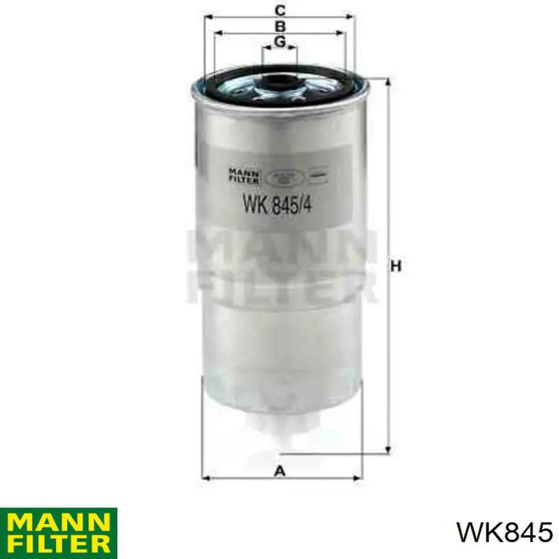 Filtro de combustível Mann-Filter WK845 preço, a partir de 20,87 USD