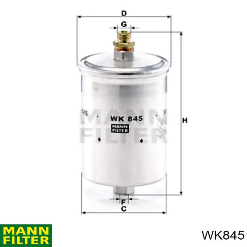 Compre WK845 Mann-Filter Filtro de combustível