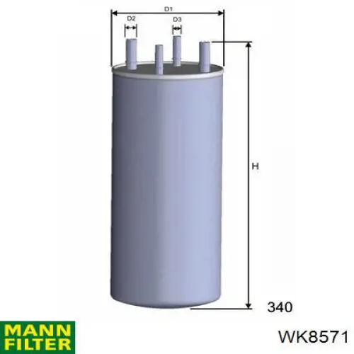 Compre WK8571 Mann-Filter Filtro de combustível
