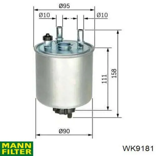 Compre WK9181 Mann-Filter Filtro de combustível