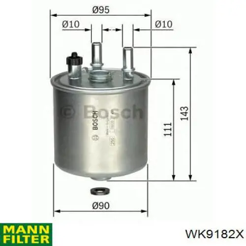 Filtro de combustível Mann-Filter WK9182X preço, a partir de 26,91 USD