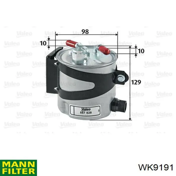 Filtro de combustível Mann-Filter WK9191 preço, a partir de 34,16 USD