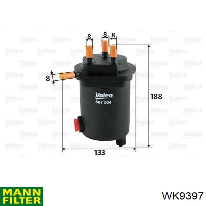 Compre WK9397 Mann-Filter Filtro de combustível