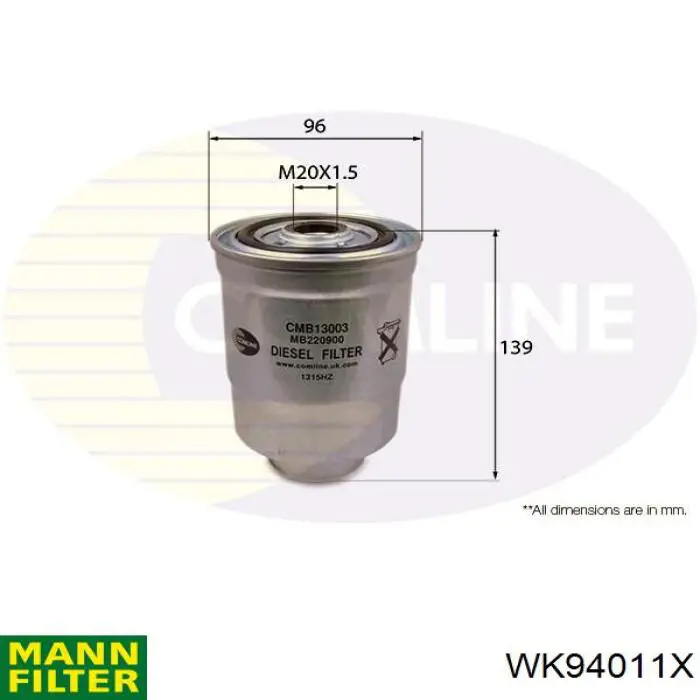 Filtro de combustível Mann-Filter WK94011X preço, a partir de 18,50 USD