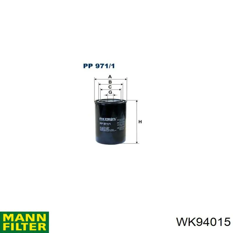 Filtro de combustível Mann-Filter WK94015 preço, a partir de 13,47 USD