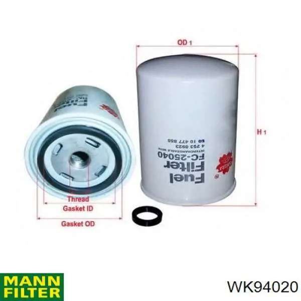Filtro de combustível Mann-Filter WK94020 preço, a partir de 11,77 USD