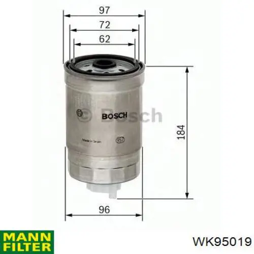 Compre WK95019 Mann-Filter Filtro de combustível