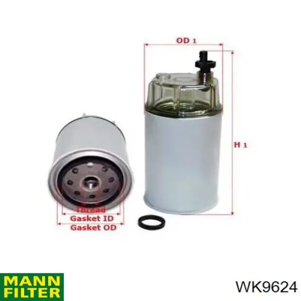 Compre WK9624 Mann-Filter Filtro de combustível
