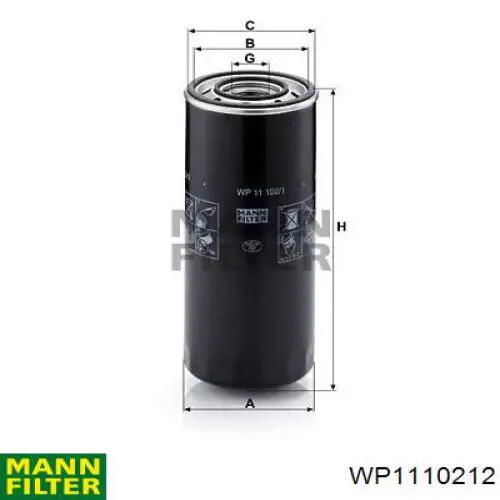 Filtro de óleo Mann-Filter WP1110212 preço, a partir de 32,20 USD