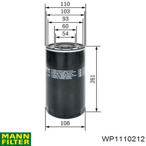 Compre WP1110212 Mann-Filter Filtro de óleo