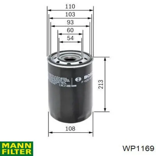 Compre WP1169 Mann-Filter Filtro de óleo