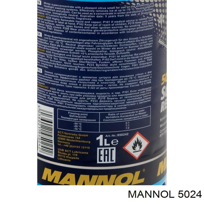 Fluido para lavador de pára-brisas Mannol 5024 preço, a partir de 10,33 USD