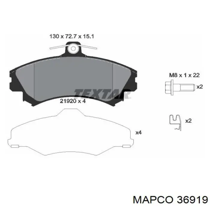 Compre 36919 Mapco Bloco silencioso (coxim) de viga dianteira (de plataforma veicular)