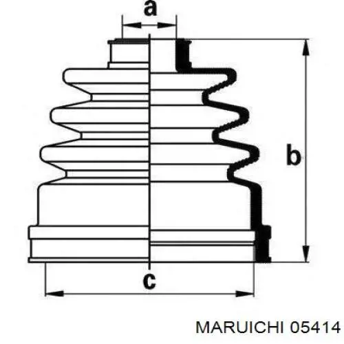 Bota de proteção interna de junta homocinética do semieixo dianteiro Maruichi-156 05414 preço, a partir de 16,55 USD