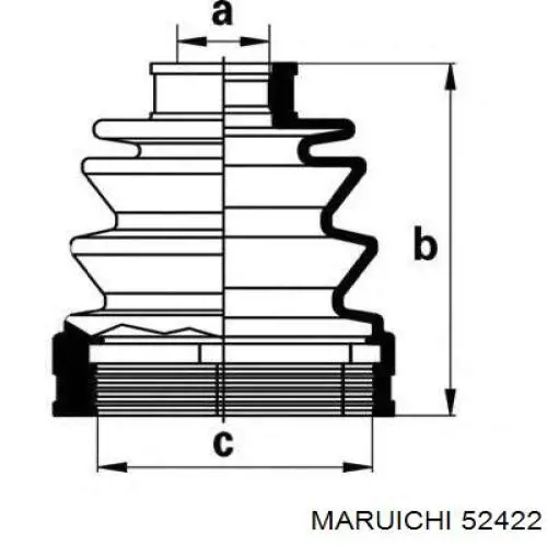 Bota de proteção interna de junta homocinética do semieixo dianteiro Maruichi-156 52422 preço, a partir de 13,67 USD