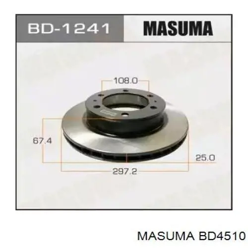 Compre BD4510 Masuma Disco do freio dianteiro