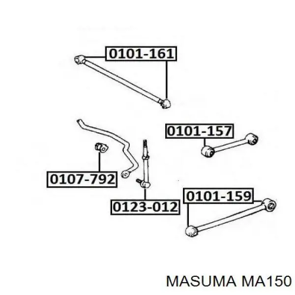 Barra transversal de suspensão traseira Masuma MA150 preço, a partir de 90,96 USD