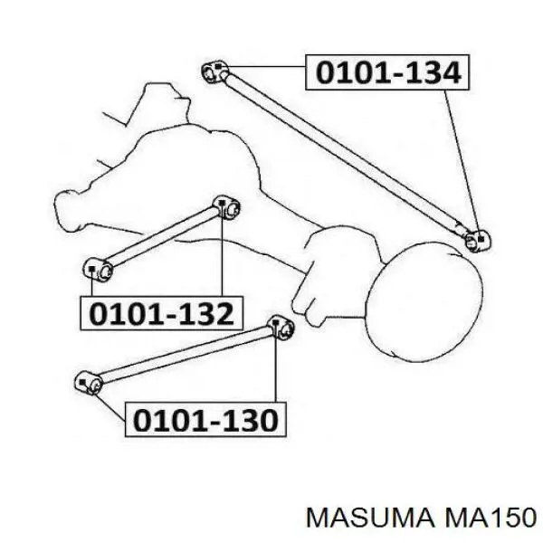 Barra transversal de suspensão traseira Masuma MA150 preço, a partir de 93,80 USD
