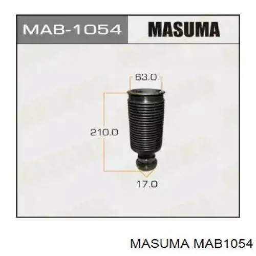 MAB1054 Masuma Pára-choque (grade de proteção) de amortecedor traseiro + bota de proteção