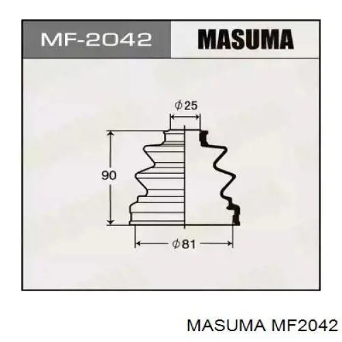 MF2042 Masuma Bota de proteção interna de junta homocinética do semieixo dianteiro