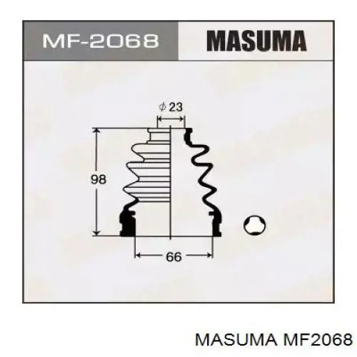 MF2068 Masuma Bota de proteção interna de junta homocinética do semieixo dianteiro