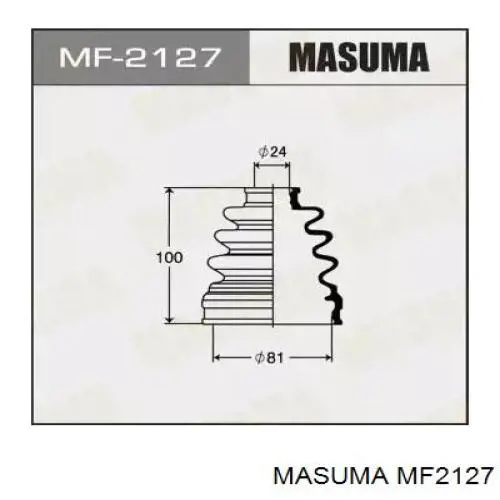 MF2127 Masuma Bota de proteção interna de junta homocinética do semieixo dianteiro