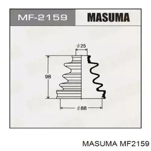 MF2159 Masuma Bota de proteção externa de junta homocinética do semieixo dianteiro