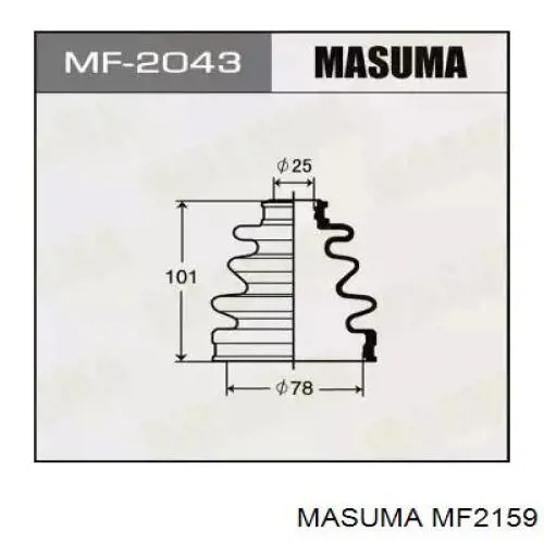 Compre MF2159 Masuma Bota de proteção externa de junta homocinética do semieixo dianteiro