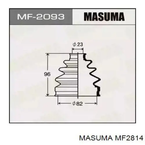Bota de proteção interna de junta homocinética do semieixo dianteiro Masuma MF2814
