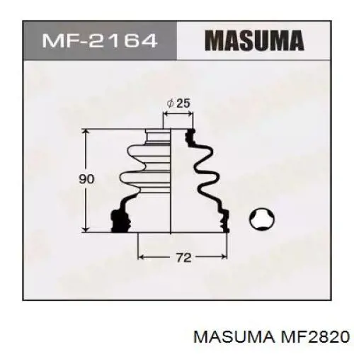 Compre MF2820 Masuma Bota de proteção interna de junta homocinética do semieixo dianteiro