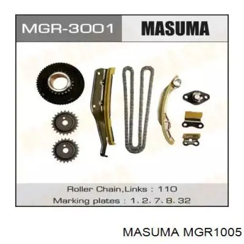 Cadeia do mecanismo de distribuição de gás, kit MGR1005 Masuma