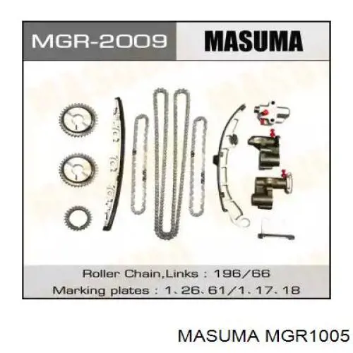 Cadeia do mecanismo de distribuição de gás, kit Masuma MGR1005