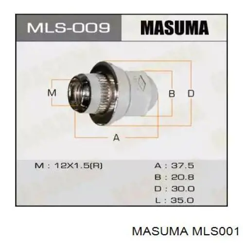 Porca de roda Masuma MLS001 preço, a partir de 1,68 USD