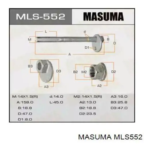 MLS552 Masuma Parafuso de fixação de braço oscilante dianteiro, inferior