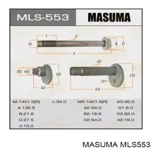 MLS553 Masuma Parafuso de fixação de braço oscilante dianteiro, inferior